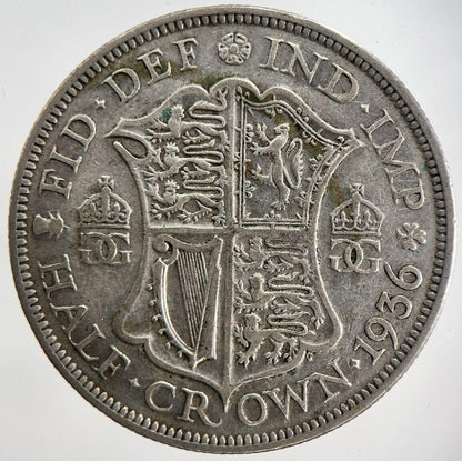1936 George V Half-Crown Silver Coin | Fine Collectable Grade