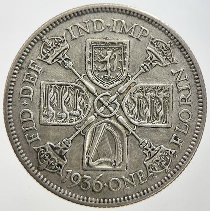 1936 George V Florin Silver Coin | Fine Collectable Grade | a7272