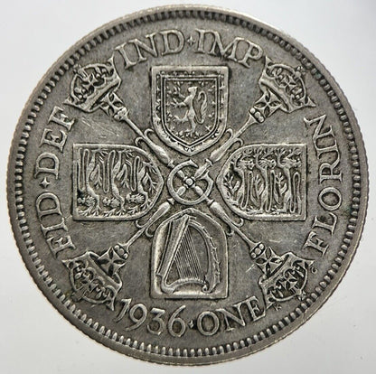 1936 George V Florin Silver Coin | Fine Collectable Grade | a7274