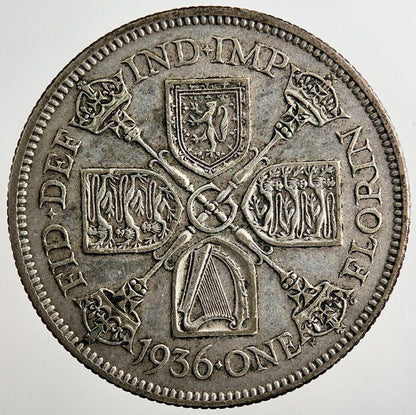 1936 George V Florin Silver Coin | Fine Collectable Grade | a8101