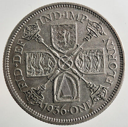 1936 George V Florin Silver Coin | Fine Collectable Grade | a8102