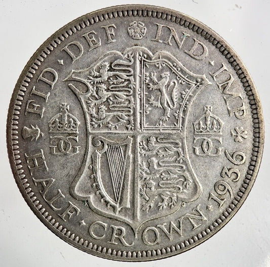 1936 George V Half-Crown Silver Coin | Fine Collectable Grade