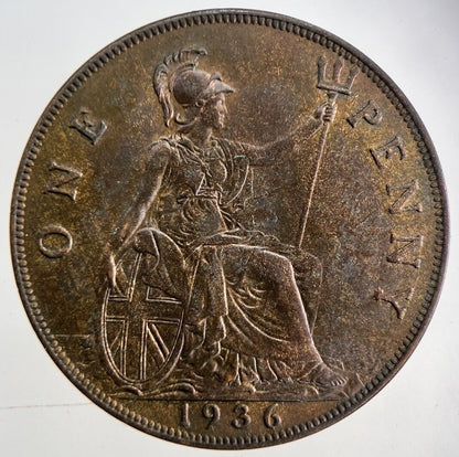 1936 George V One Penny Coin | Very High Grade