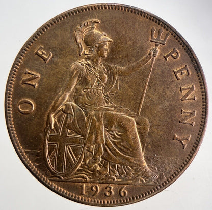 1936 George V One Penny Coin | Very High Grade