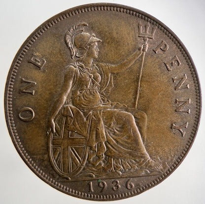 1936 George V One Penny Coin | Very High Grade