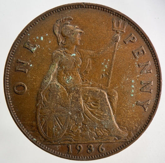 1936 George V One Penny Coin | Fine Collectable Grade