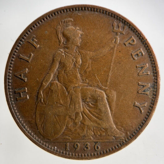 1936 George V Half-Penny Coin | Fine Collectable Grade