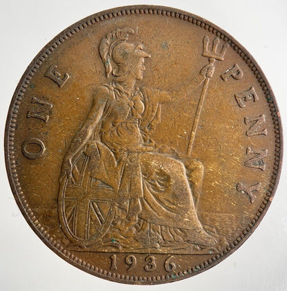 1936 George V One Penny Coin | Fine Collectable Grade