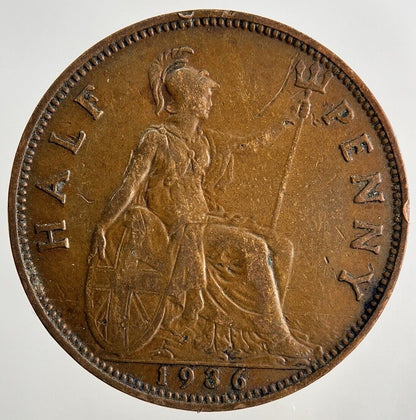 1936 George V Half-Penny Coin | Fine Collectable Grade
