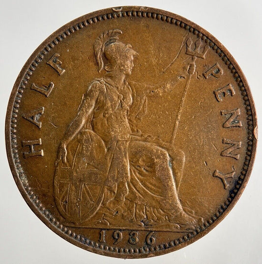 1936 George V Half-Penny Coin | Fine Collectable Grade