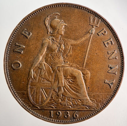 1936 George V One Penny Coin | Very High Grade
