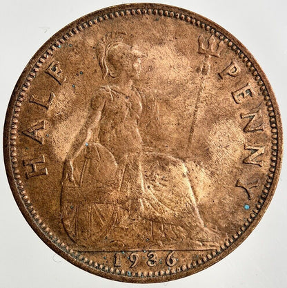 1936 George V Half-Penny Coin | Fine Collectable Grade