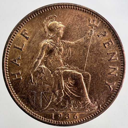 1936 George V Half-Penny Coin | Very High Grade