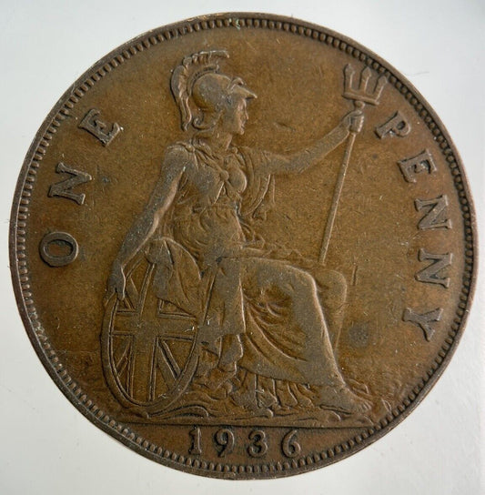 1936 George V One Penny Coin | Fine Collectable Grade