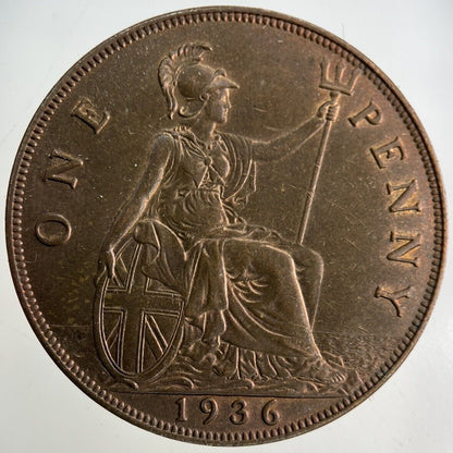 1936 George V One Penny Coin | Very Fine Grade