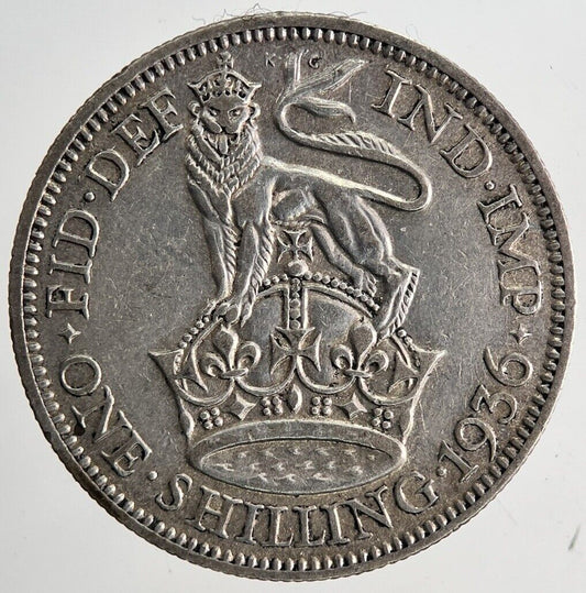 1936 George V Shilling Silver Coin | Fine Collectable Grade | a6676