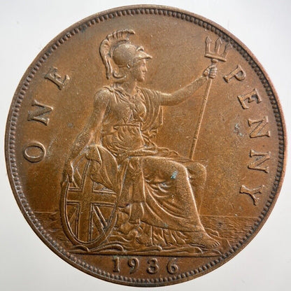 1936 George V Penny Coin | Very High Grade | a7187