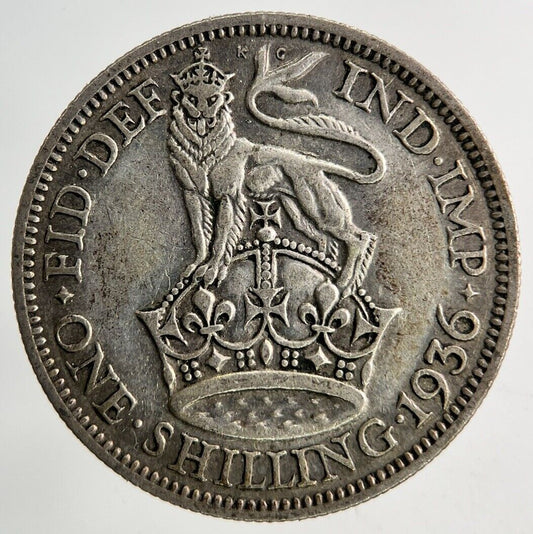1936 George V Shilling Silver Coin | Fine Collectable Grade