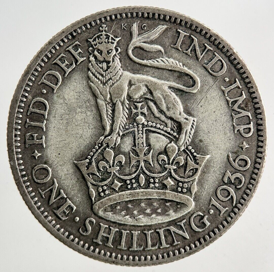 1936 George V Shilling Silver Coin | Fine Collectable Grade