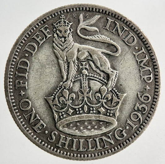1936 George V Shilling Silver Coin | Fine Collectable Grade