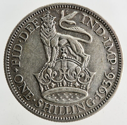 1936 George V Shilling Silver Coin | Fine Collectable Grade