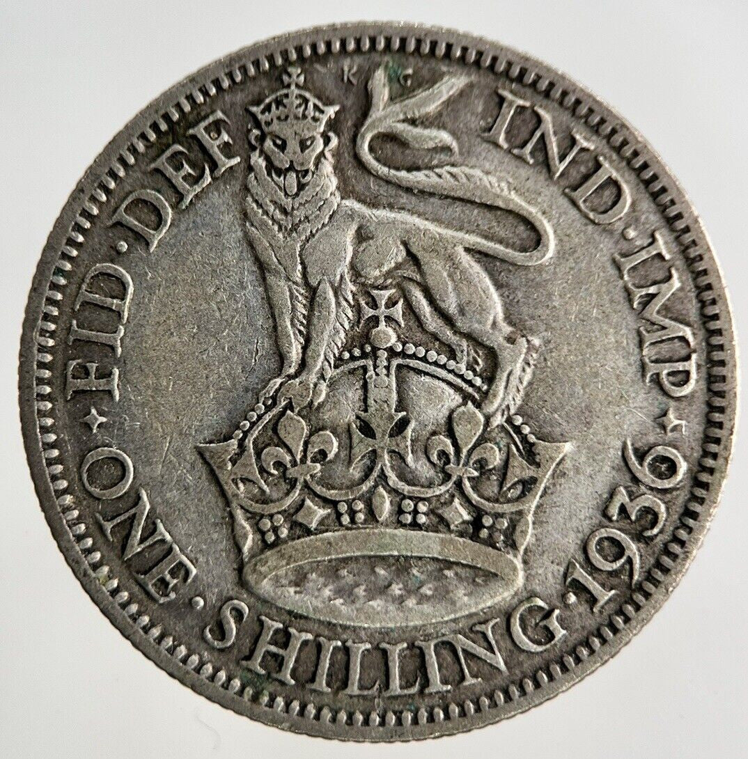 1936 George V Shilling Silver Coin | Fine Collectable Grade