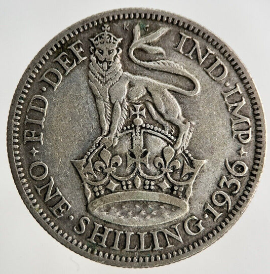 1936 George V Shilling Silver Coin | Fine Collectable Grade