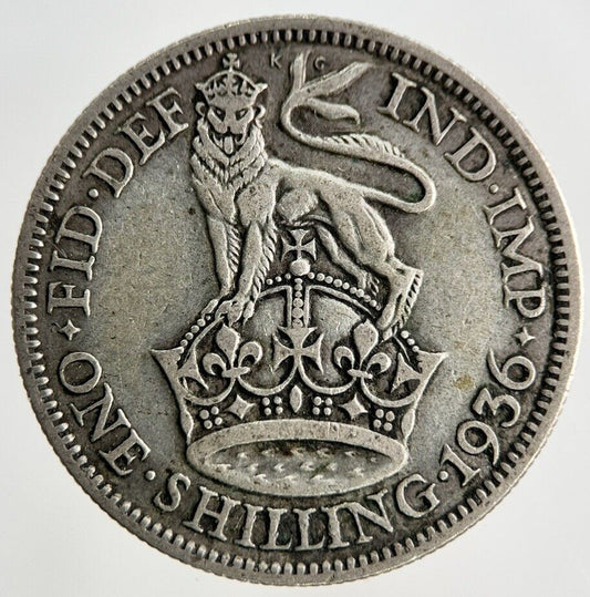 1936 George V Shilling Silver Coin | Fine Collectable Grade