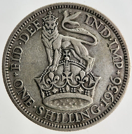 1936 George V Shilling Silver Coin | Fine Collectable Grade
