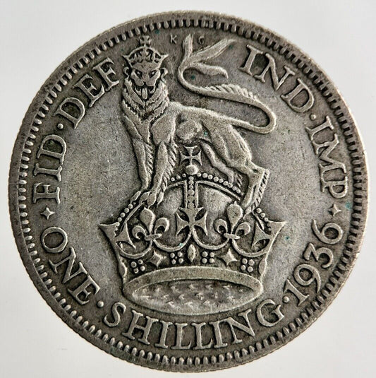 1936 George V Shilling Silver Coin | Fine Collectable Grade