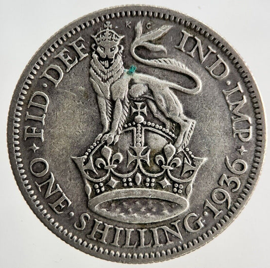 1936 George V Shilling Silver Coin | Fine Collectable Grade