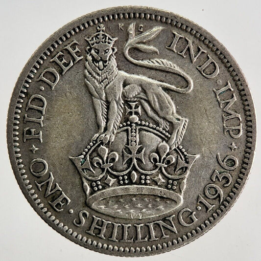 1936 George V Shilling Silver Coin | Fine Collectable Grade