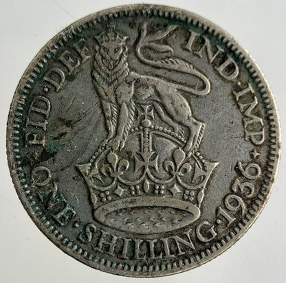 1936 George V Shilling Silver Coin | Fine Collectable Grade