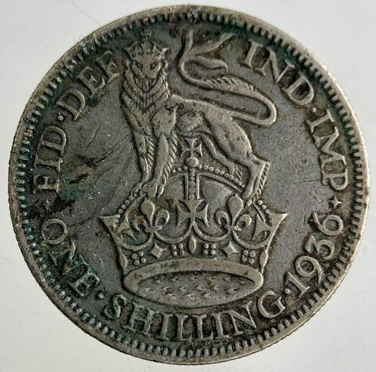 1936 George V Shilling Silver Coin | Fine Collectable Grade