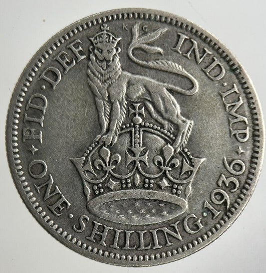 1936 George V Shilling Silver Coin | Fine Collectable Grade