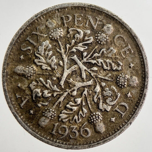 1936 George V Sixpence Silver Coin | Very High Grade | a8563