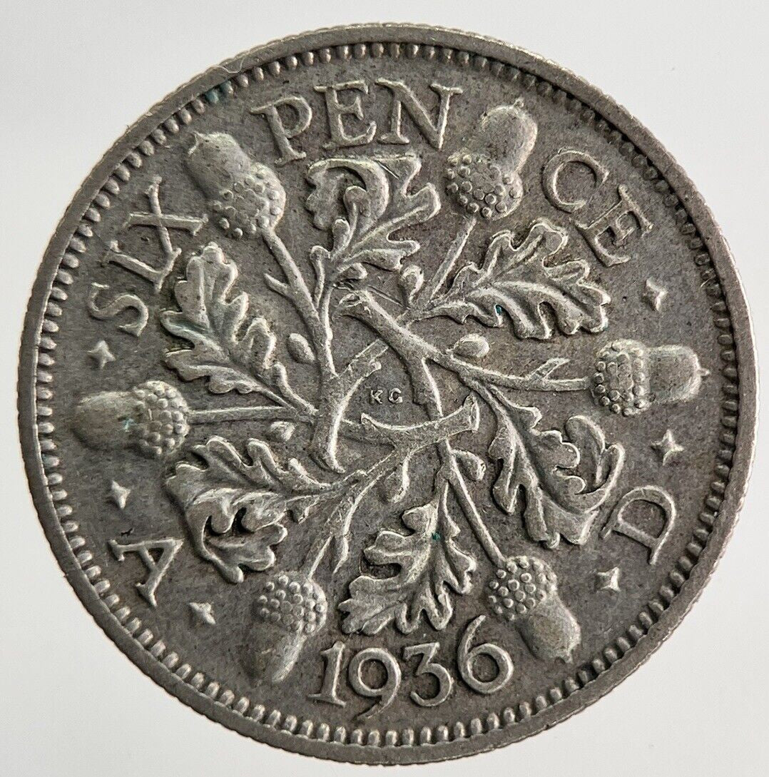 1936 George V Sixpence Silver Coin | Fine Collectable Grade
