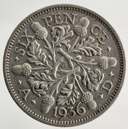 1936 George V Sixpence Silver Coin | Fine Collectable Grade