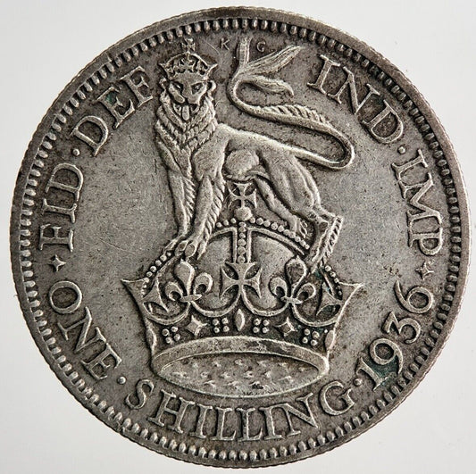1936 George V Shilling Silver Coin | Fine Collectable Grade | a6680