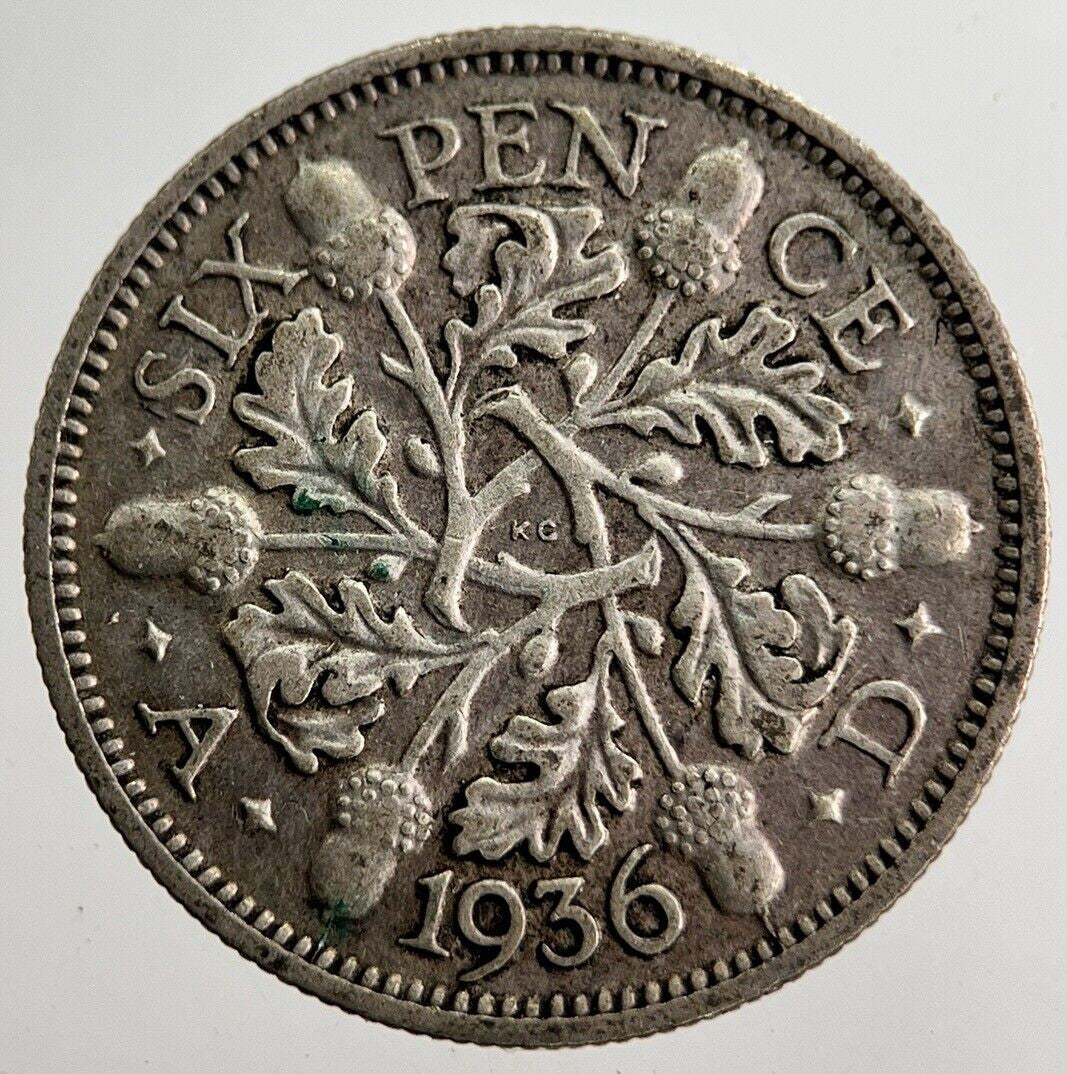 1936 George V Sixpence Silver Coin | Fine Collectable Grade | a8624