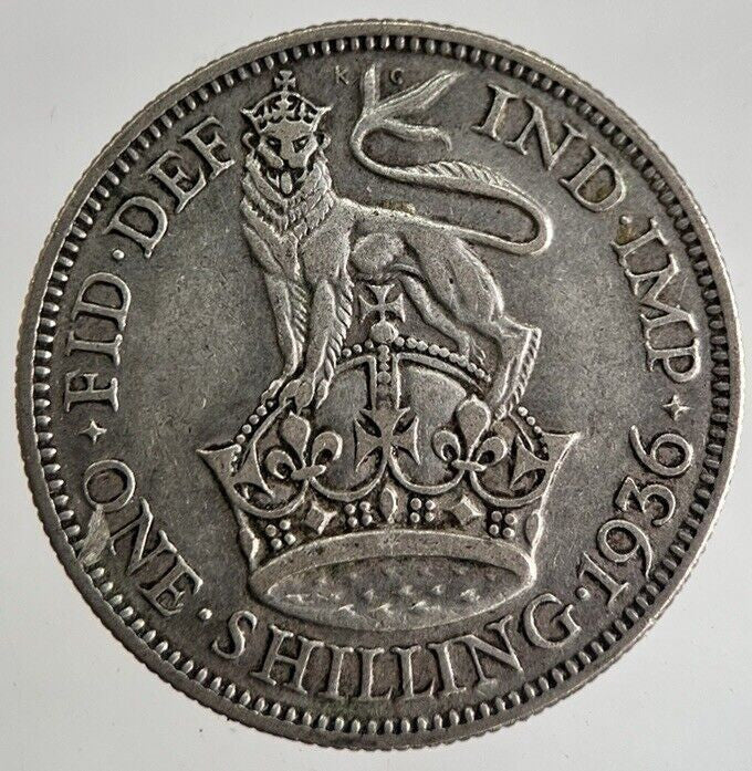 1936 George V Shilling Silver Coin | Fine Collectable Grade | a8780