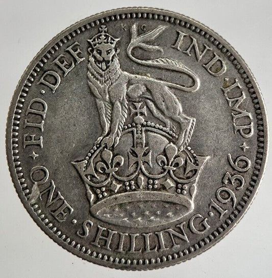 1936 George V Shilling Silver Coin | Fine Collectable Grade | a8780
