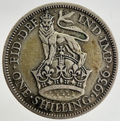 1936 George V Shilling Silver Coin | Fine Collectable Grade | a8782