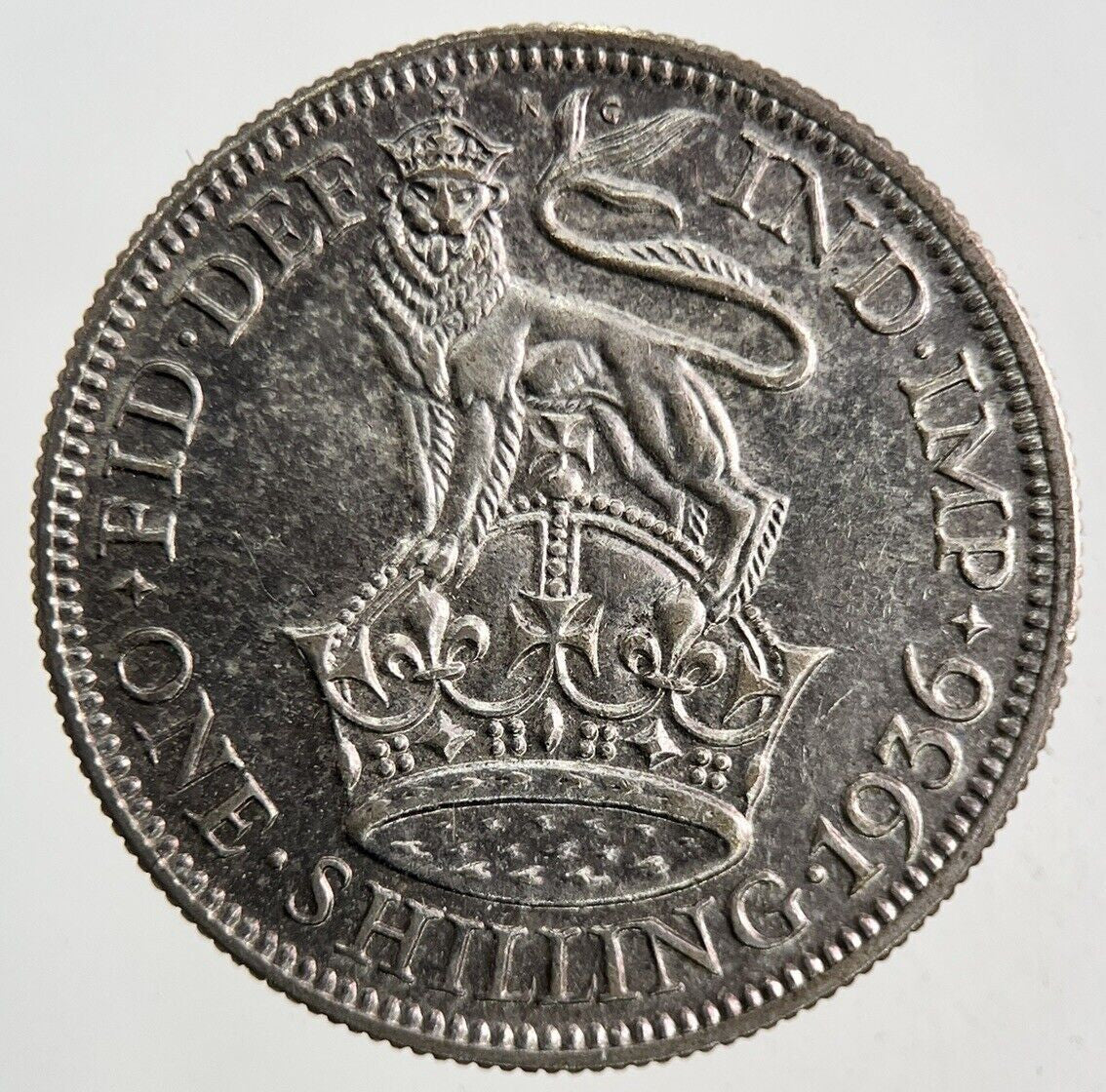 1936 George V Shilling Silver Coin | Very High Grade