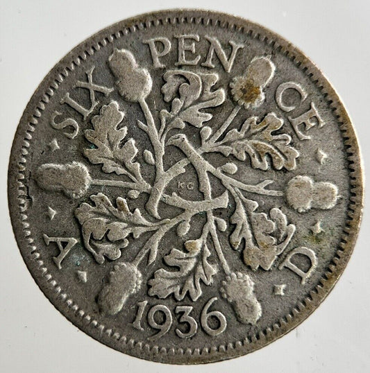 1936 George V Sixpence Silver Coin | Collectable Grade