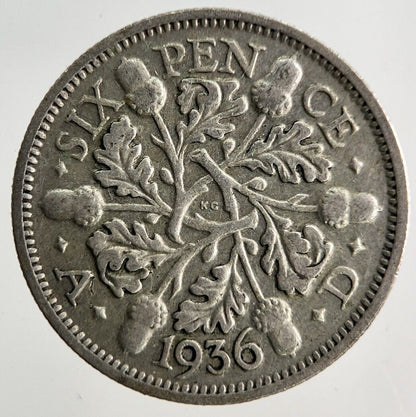 1936 George V Sixpence Silver Coin | Collectable Grade