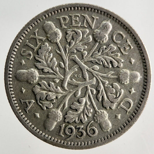 1936 George V Sixpence Silver Coin | Collectable Grade