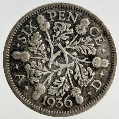 1936 George V Sixpence Silver Coin | Collectable Grade