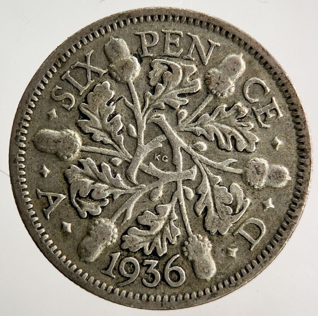 1936 George V Sixpence Silver Coin | Collectable Grade