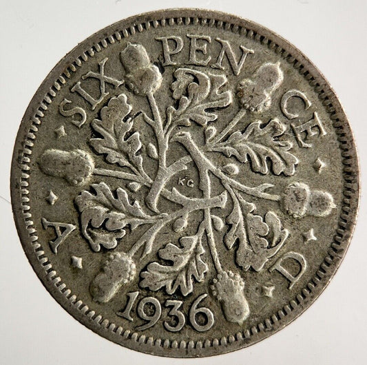 1936 George V Sixpence Silver Coin | Collectable Grade